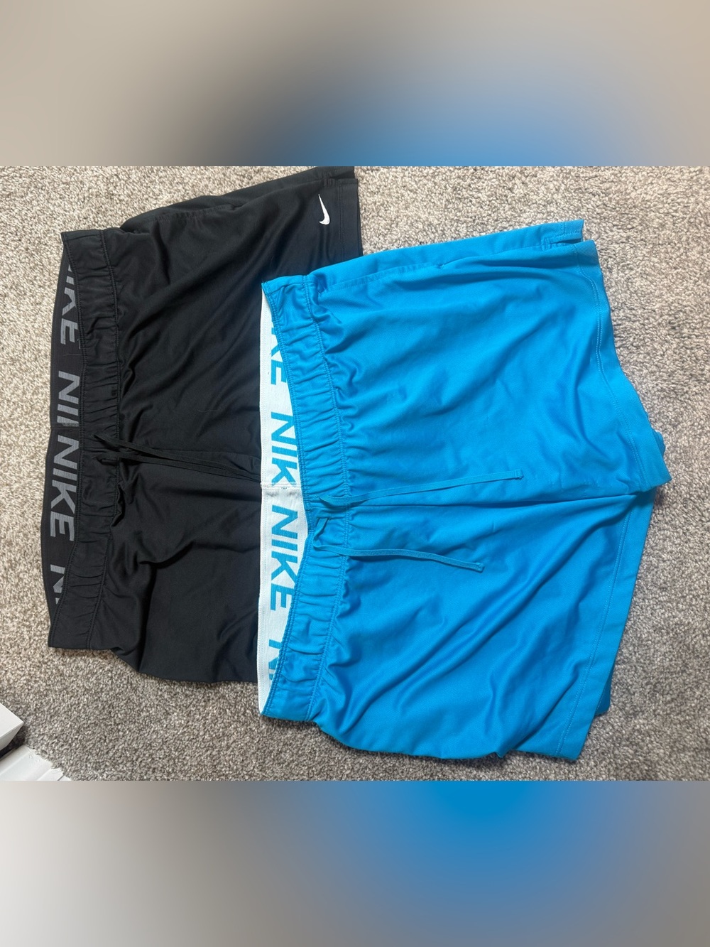 Nike Kids Athletic Shorts in Black and Bright Blue